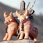 Torito de Pucara en techo
